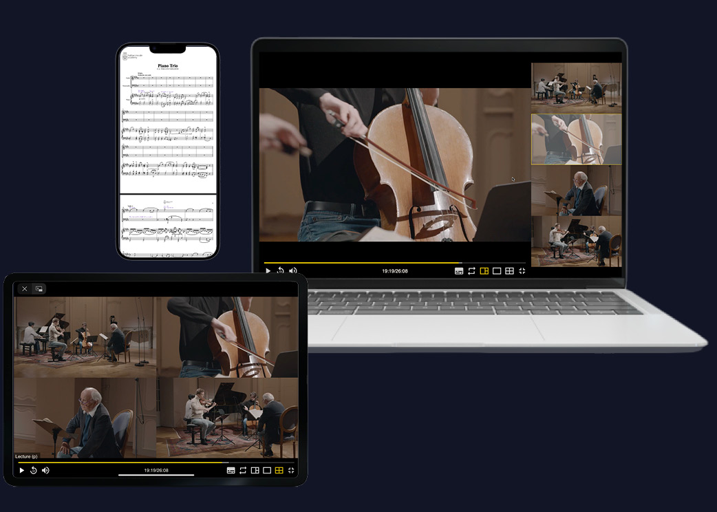 Immersive 4 views player for chamber music